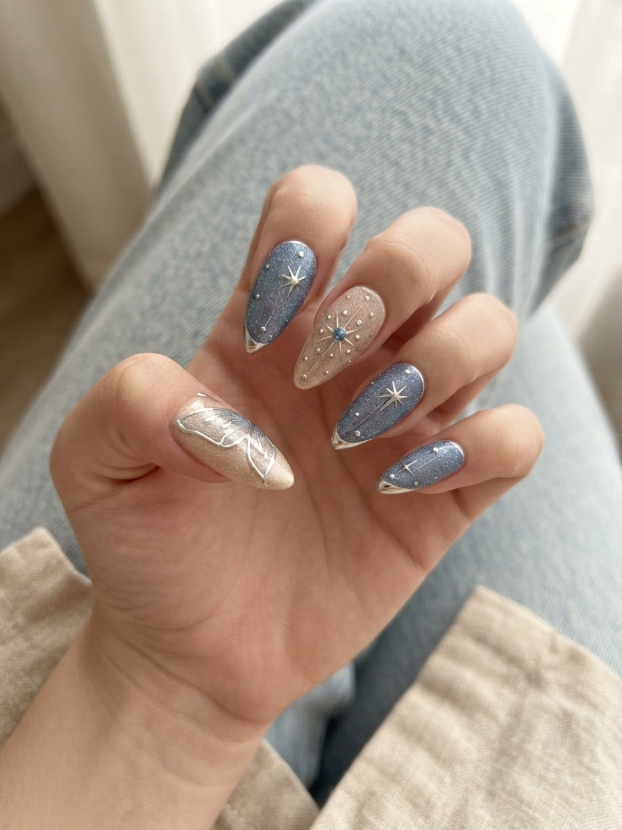 Purple Blue Galaxy Silver Butterfly(紫籃星河銀蝶)