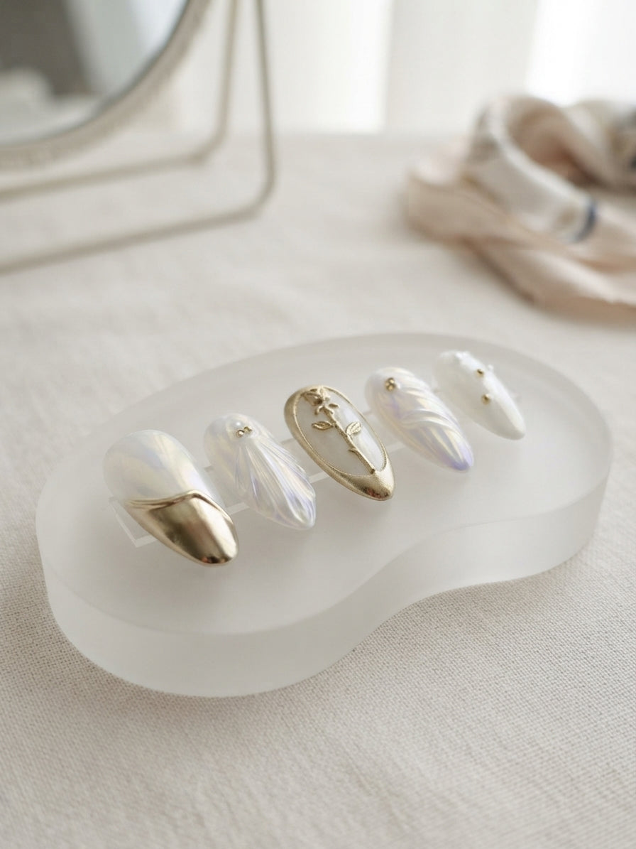Holographic Pearl & Gold Rose(幻彩珍珠白金玫瑰)