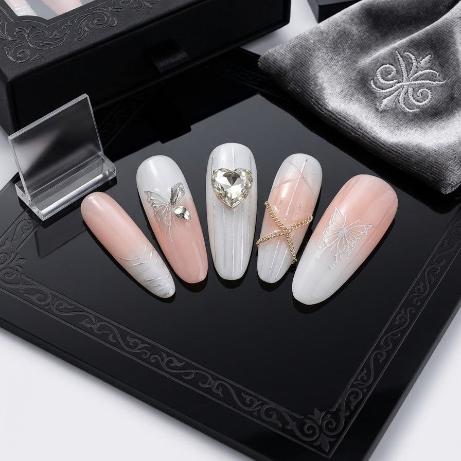French White Pink (法式粉白交織)