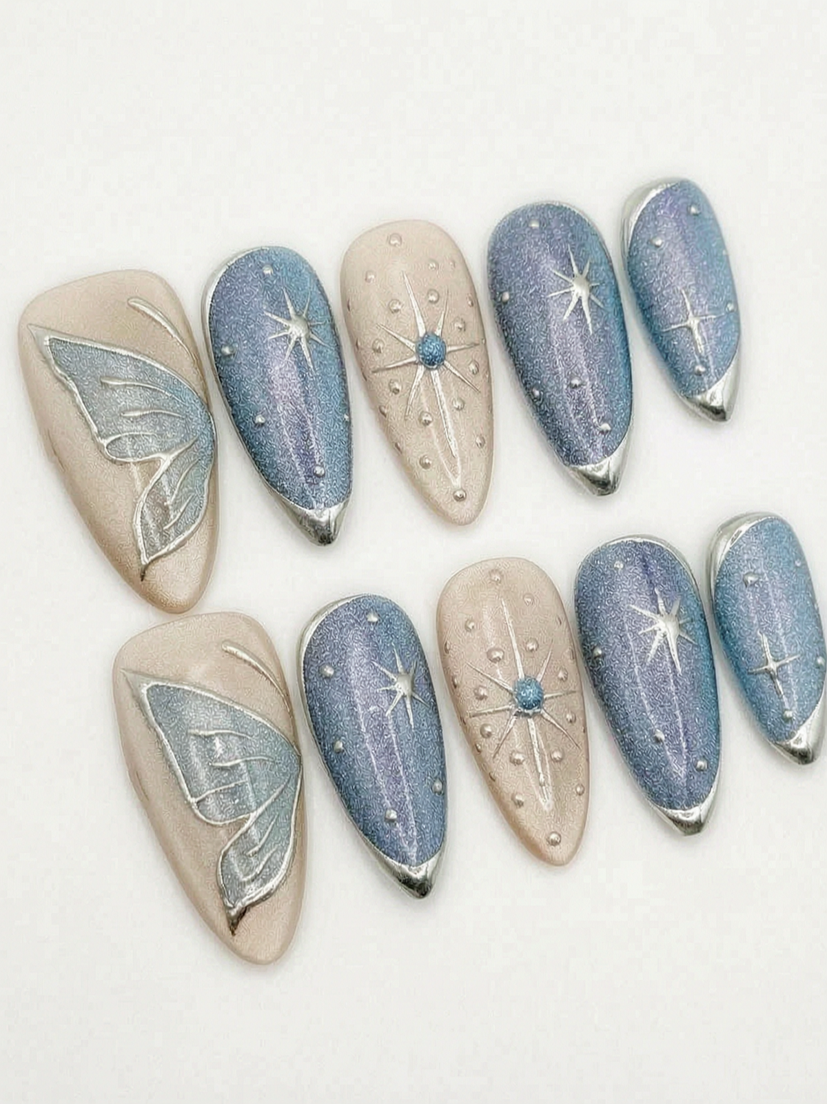 Purple Blue Galaxy Silver Butterfly(紫籃星河銀蝶)